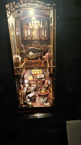 Customer photo review of Timeless Melody DIY Wooden Book Nook Shelf Insert