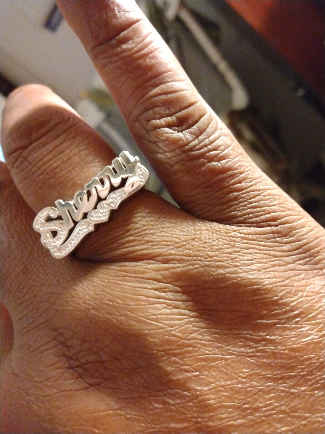 Customer photo review of Personalized Name Ring - Custom Name Ring