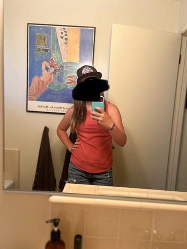 Customer photo review of Lazy J Ranch Black & White USA Arrowhead Classic Five Panel Trucker Hat