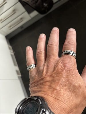 Customer photo review of 925 Sterling Silver Old Norse Runes Band Ring