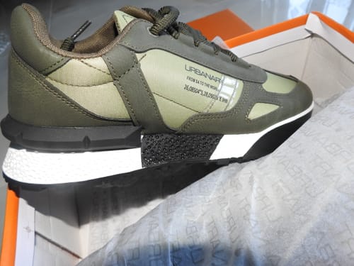 Customer photo review of Urbanart Play 4 Mesh / Faux Suede Sneaker - Olive
