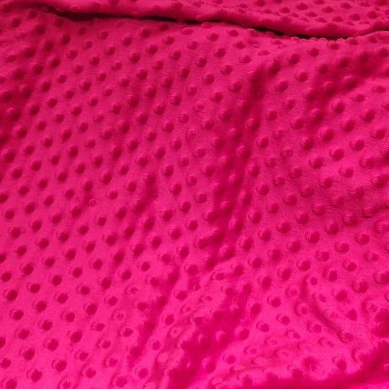 Customer photo review of Fuchsia Minky Fabric