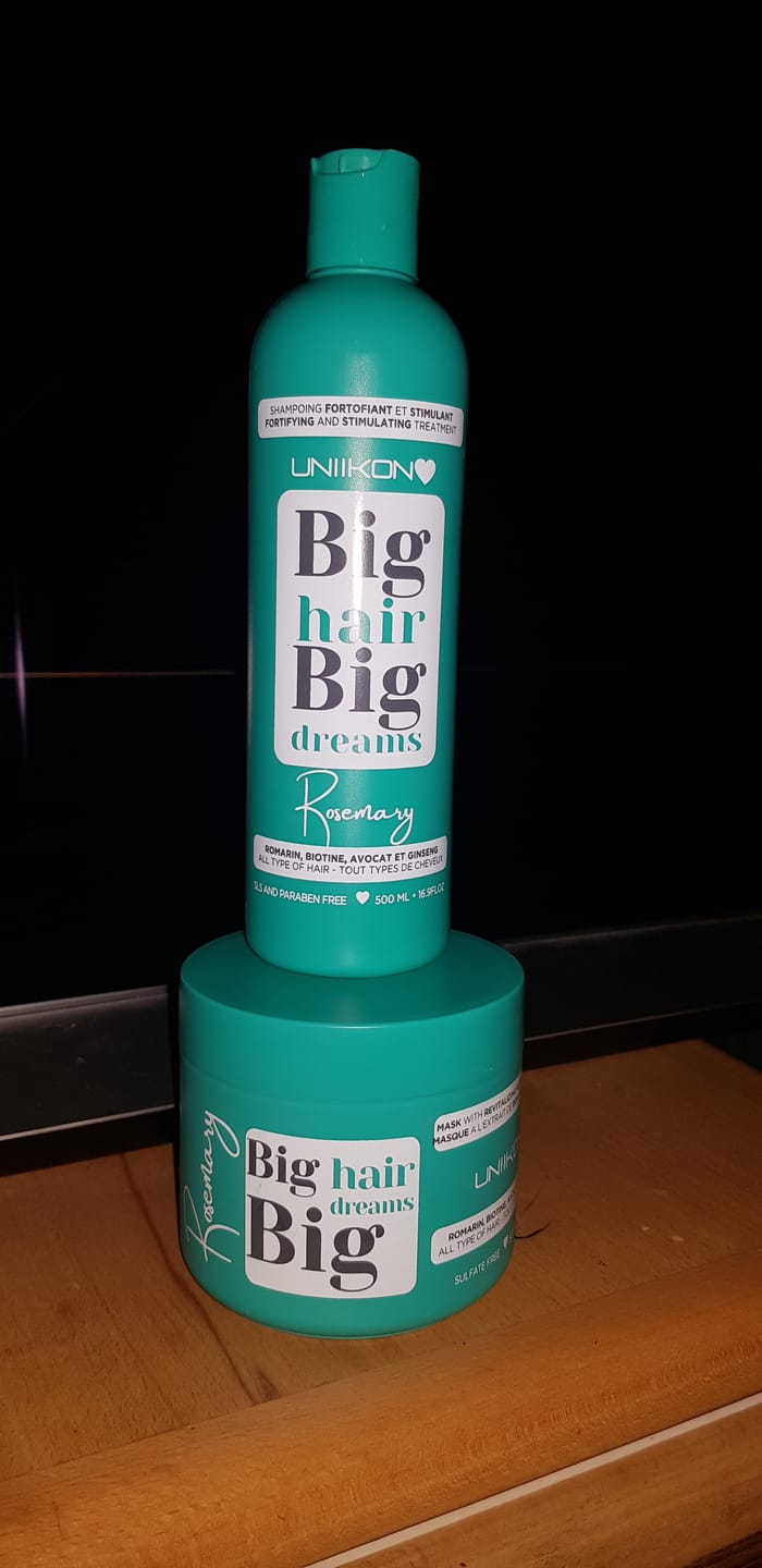 Customer photo review of Gamme Rosemary - Kit Complet - Shampooing, masque - Tout type de cheveux
