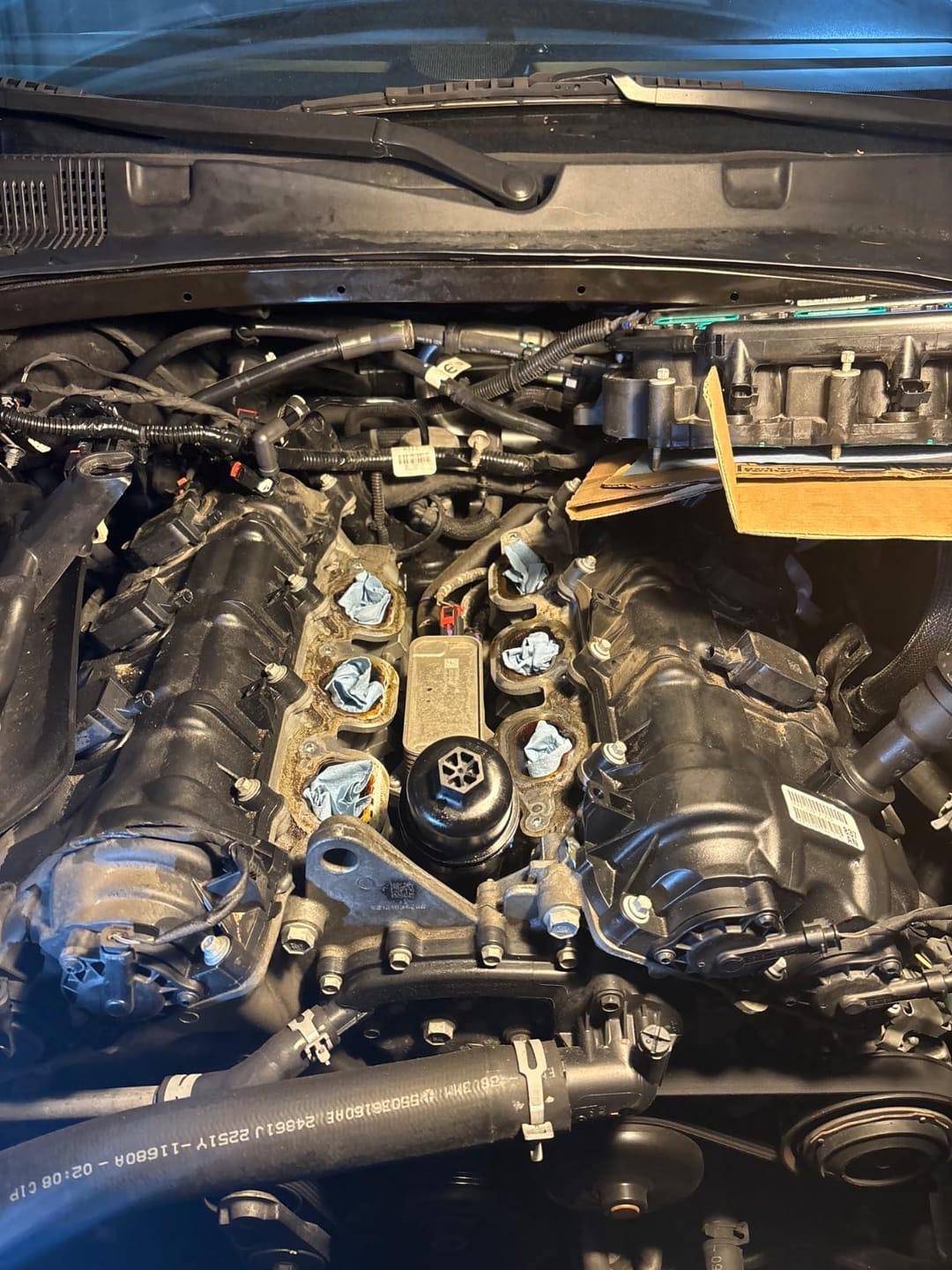 Customer photo review of Engine Oil Cooler with Oil Filter Housing Adapter Assembly for 2011-2016 Chrysler, Dodge, Jeep