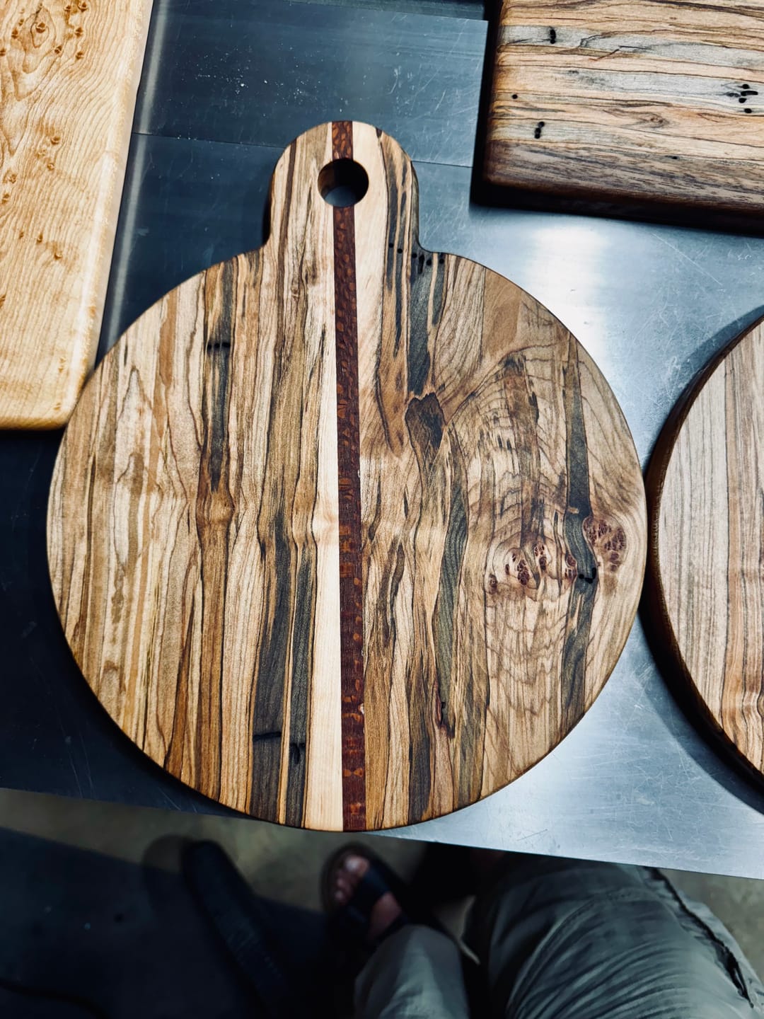 Customer photo review of 12x6.5 Cutting Board Stand Acrylic Router Template - Style 2