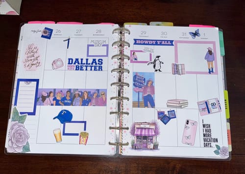 Customer photo review of Dallas Planner Sticker Pack [Rongrong City Series]