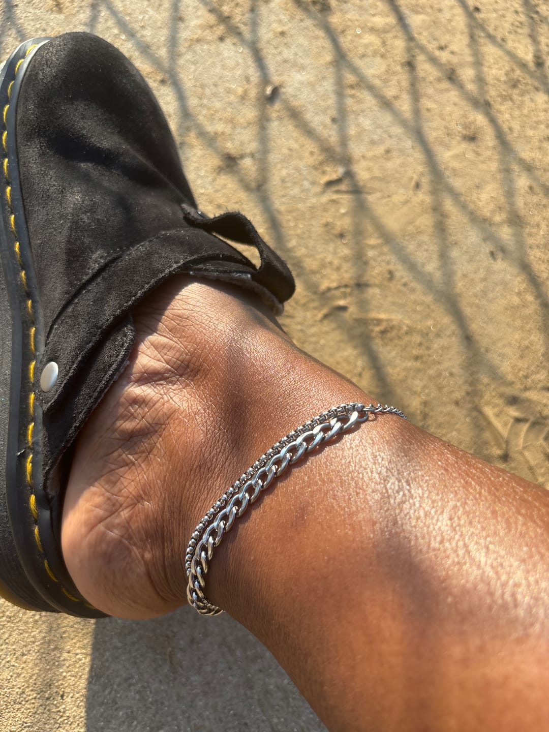 Customer photo review of Diedre Stainless Steel Anklet