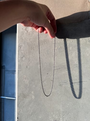 Customer photo review of Minimal Silver Rope Chain