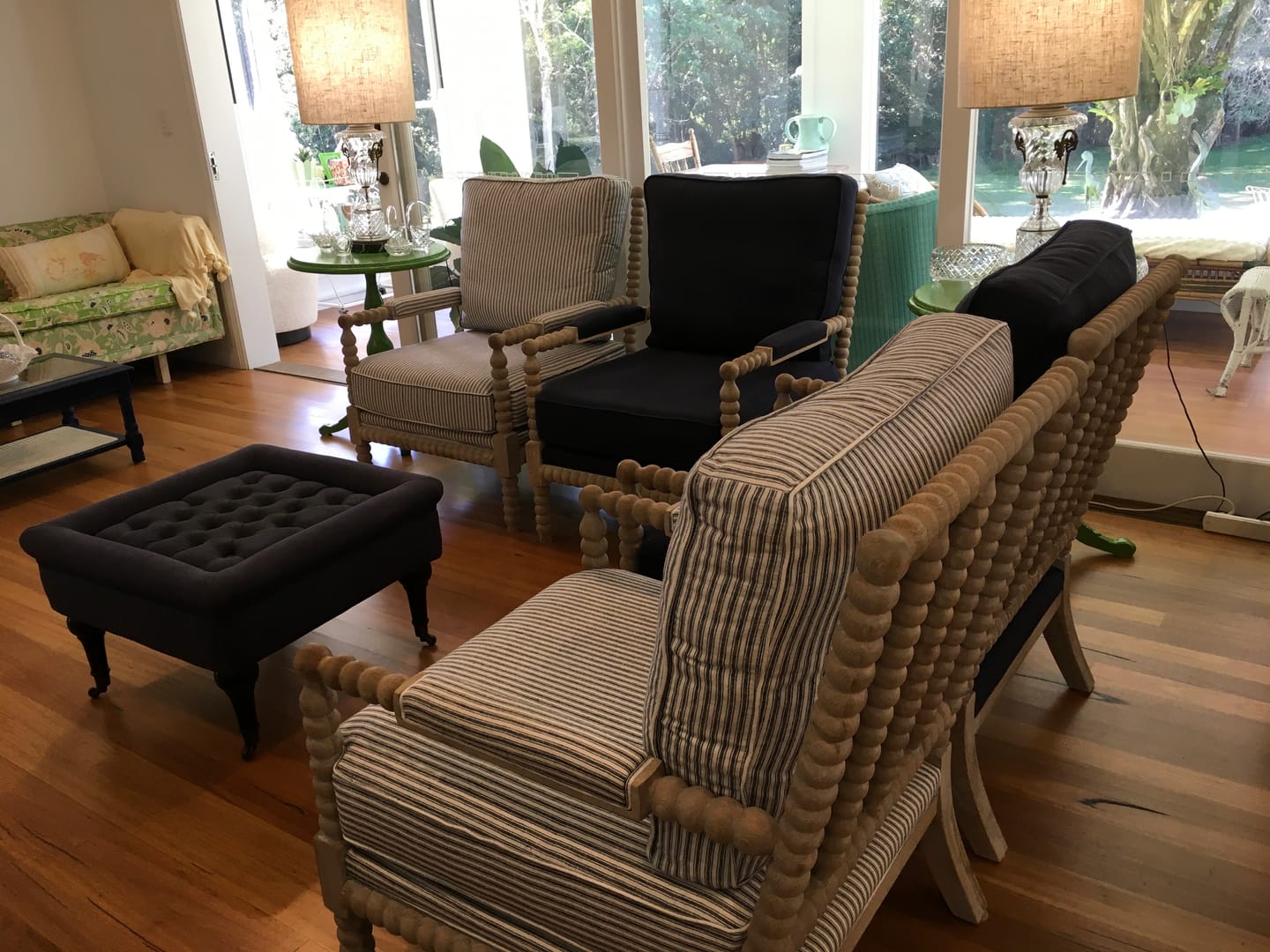 Customer photo review of Bobbin Linen And Oak Armchair
