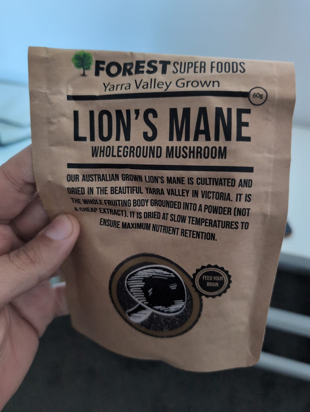 Customer photo review of Fruiting Body Lions Mane Mushroom Powder