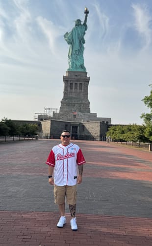 Customer photo review of Puerto Rico Custom Baseball Jersey
