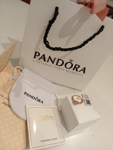 Customer photo review of ANILLO PANDORA PROMESA CORAZON BRILLANTE ELEVADO ORO ROSA + KIT DE REGALO
