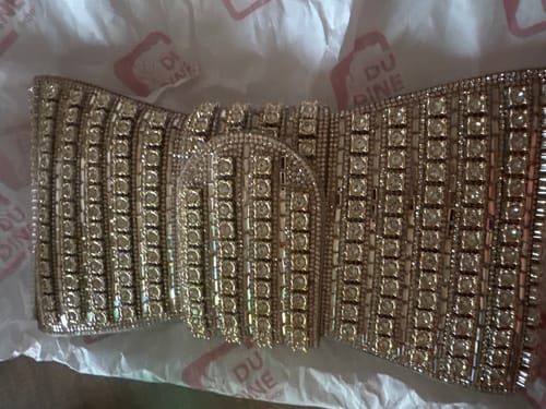 Customer photo review of Pochette Flake luxury - oro