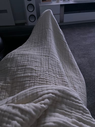 Customer photo review of Pure Bliss Muslin Bedspread - Taupe