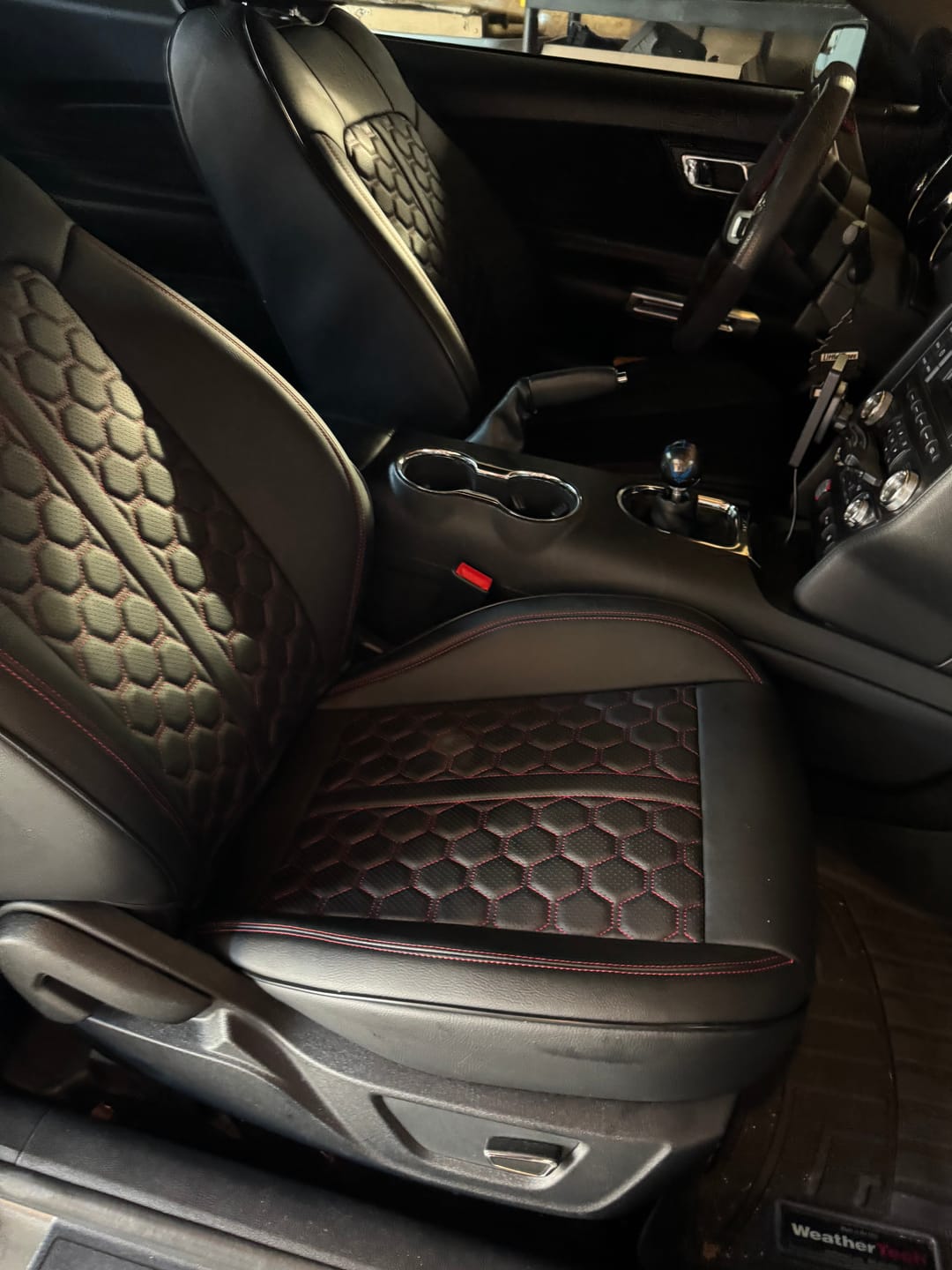 Customer photo review of 2015+ Ford Mustang Coupe Custom Leather Seat Covers