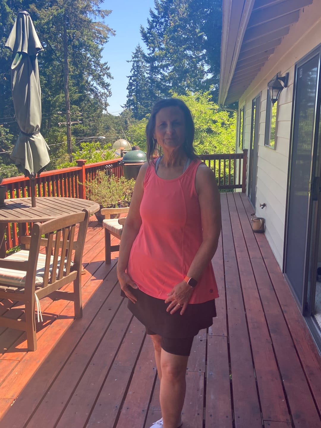 Customer photo review of Anti-Muffin-Top Flowy Tank Top
