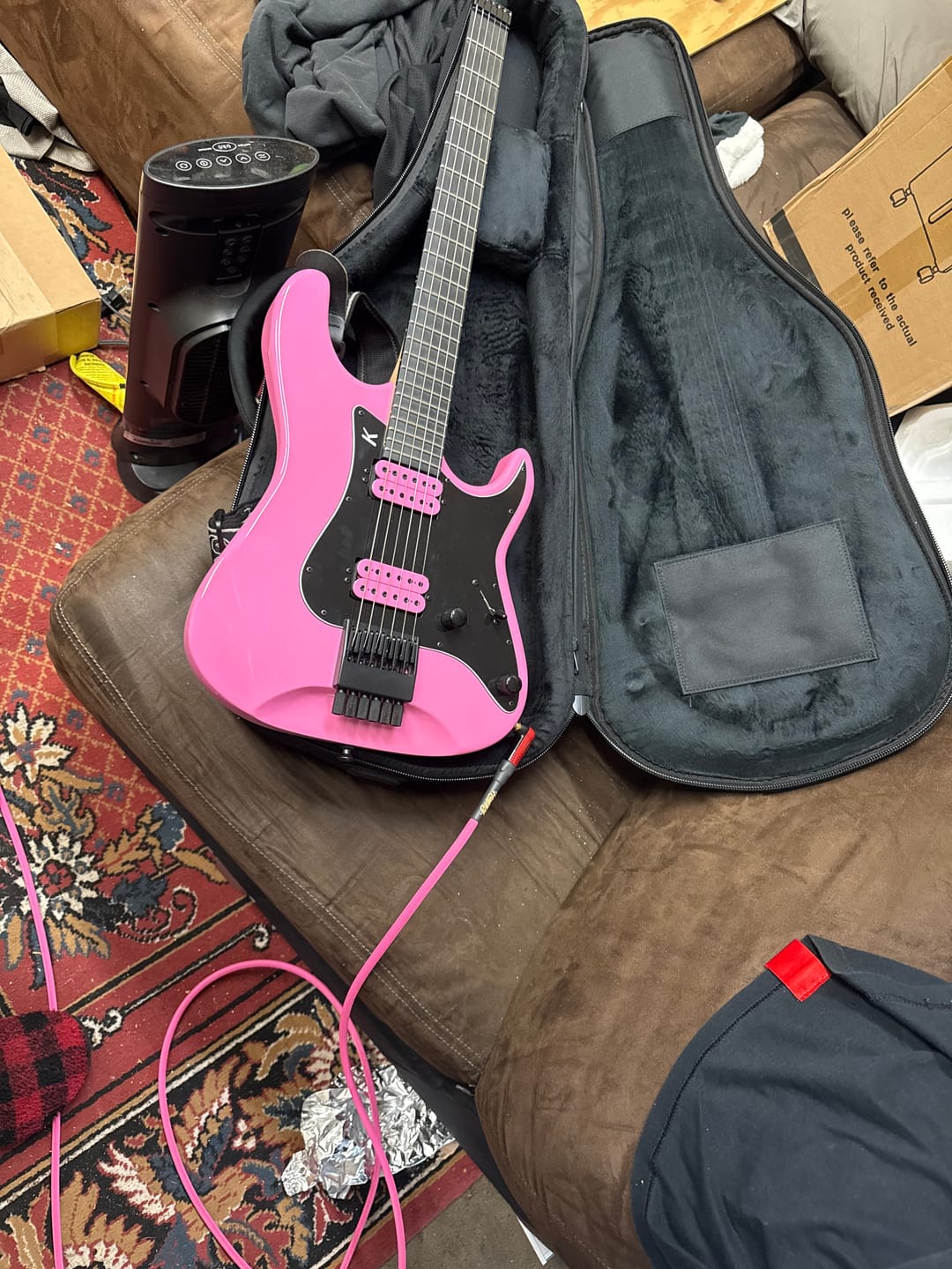 Customer photo review of The Kiesel Silent Instrument Cable - Atomic Green