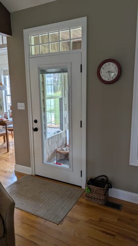 Customer photo review of Raise & Lower Blinds Glass and Frame Kit (Full Lite)