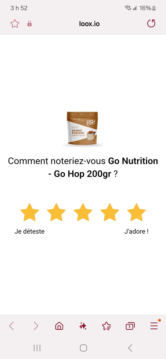 Customer photo review of Go Nutrition - Go Hop 200gr