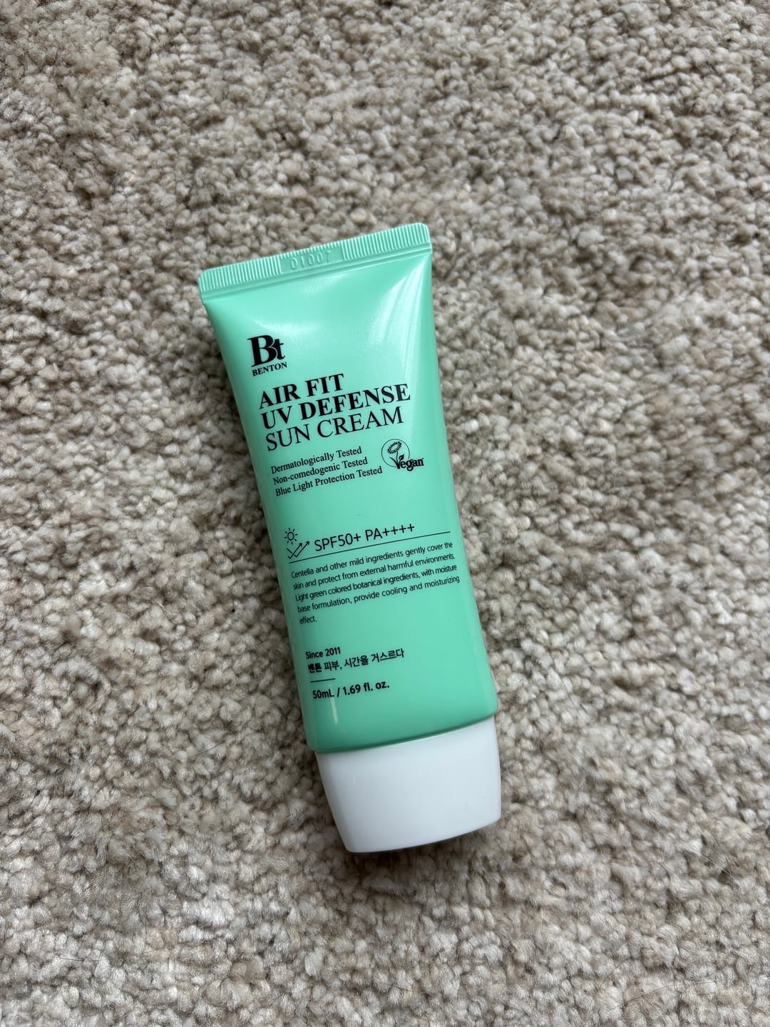 Customer photo review of Saules aizsargkrēms BENTON Air Fit UV Defense Sun