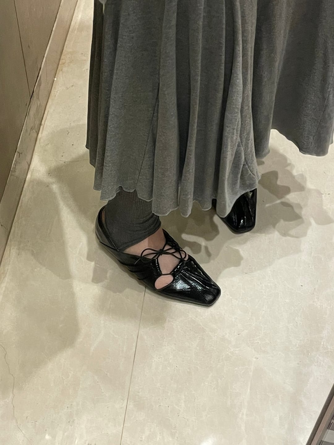 Customer photo review of Chappell 𖤓 Square Toe Hollow Loafers