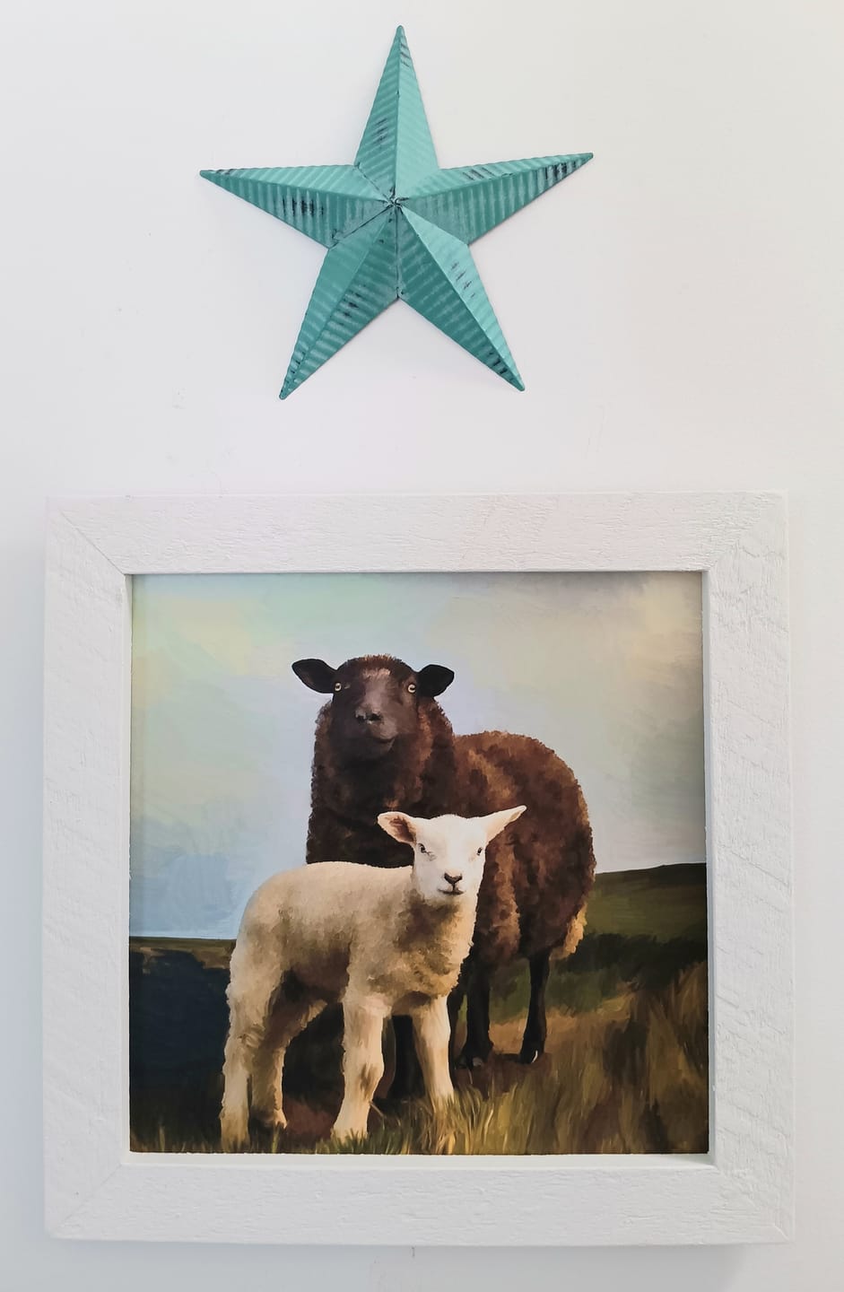 Customer photo review of Two Sheep - Framed Art
