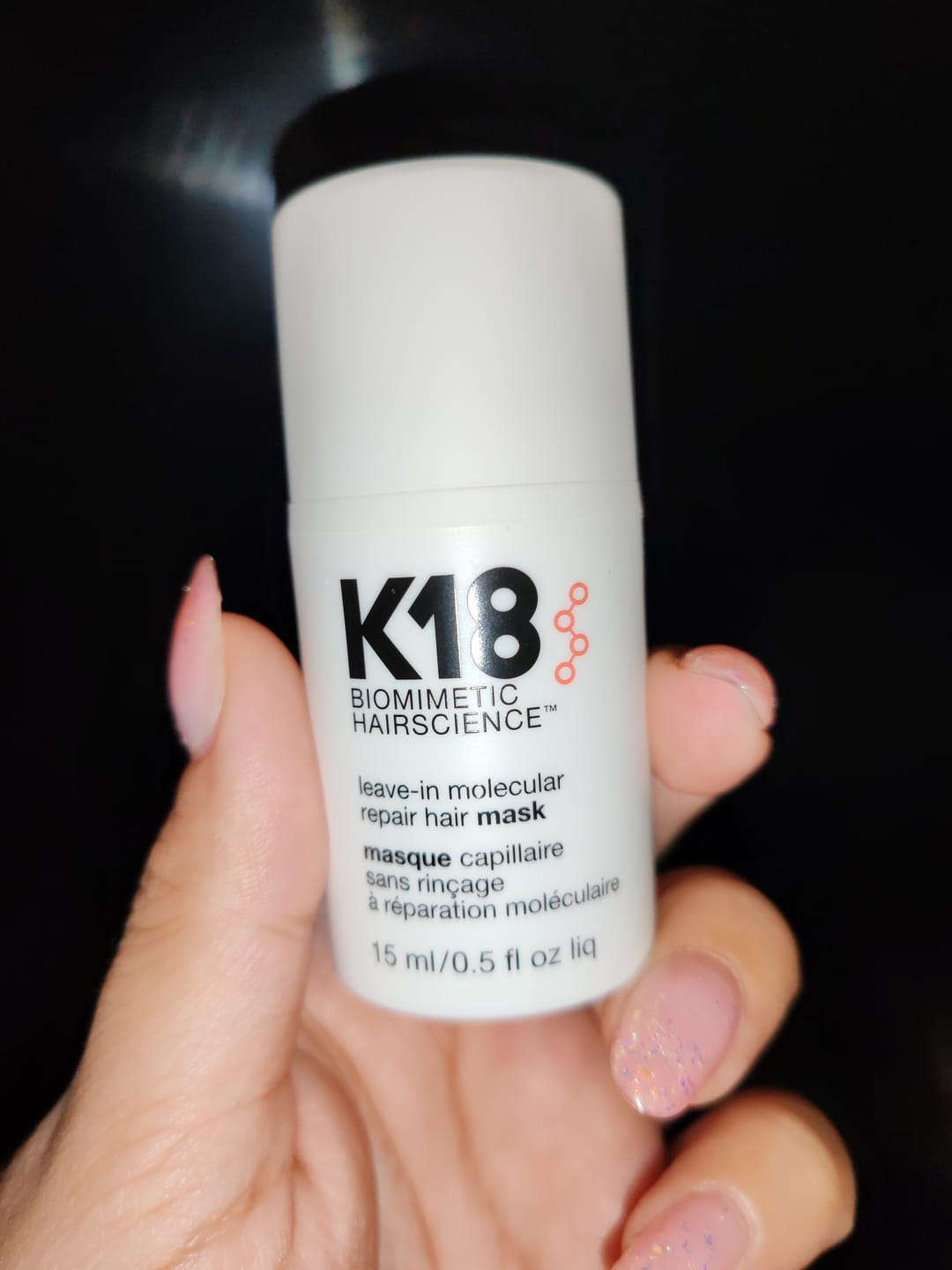 Customer photo review of Leave-In Molecular Repair Hair Mask