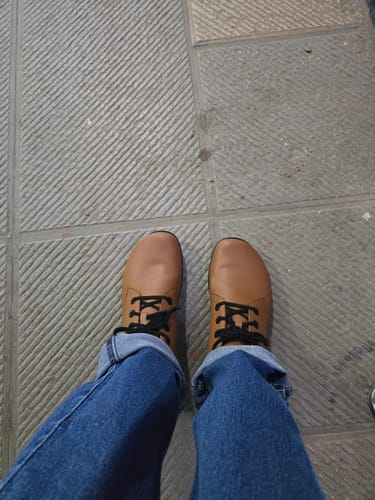 Customer photo review of Baer Urban Leder Executive Barefoot Shoes for Men & Women - Profi (Tan & Black)