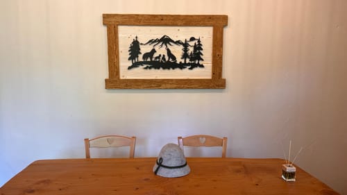 Customer photo review of Décoration Murale en Métal - La famille de loup