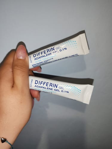 Customer photo review of Differin Gel Adapalene Gel 0.1% Acne Treatment