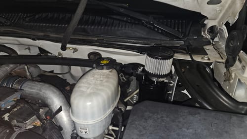 Customer photo review of Motion Raceworks Top Loader Billet Internally Baffled Oil Catch Can ( Single 12 AN Port )