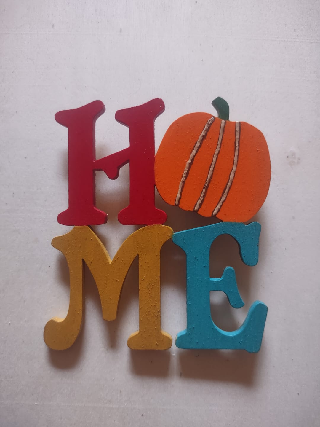 Customer photo review of Unfinished Wood HOME Pumpkin Shape - Craft - up to 46" DIY