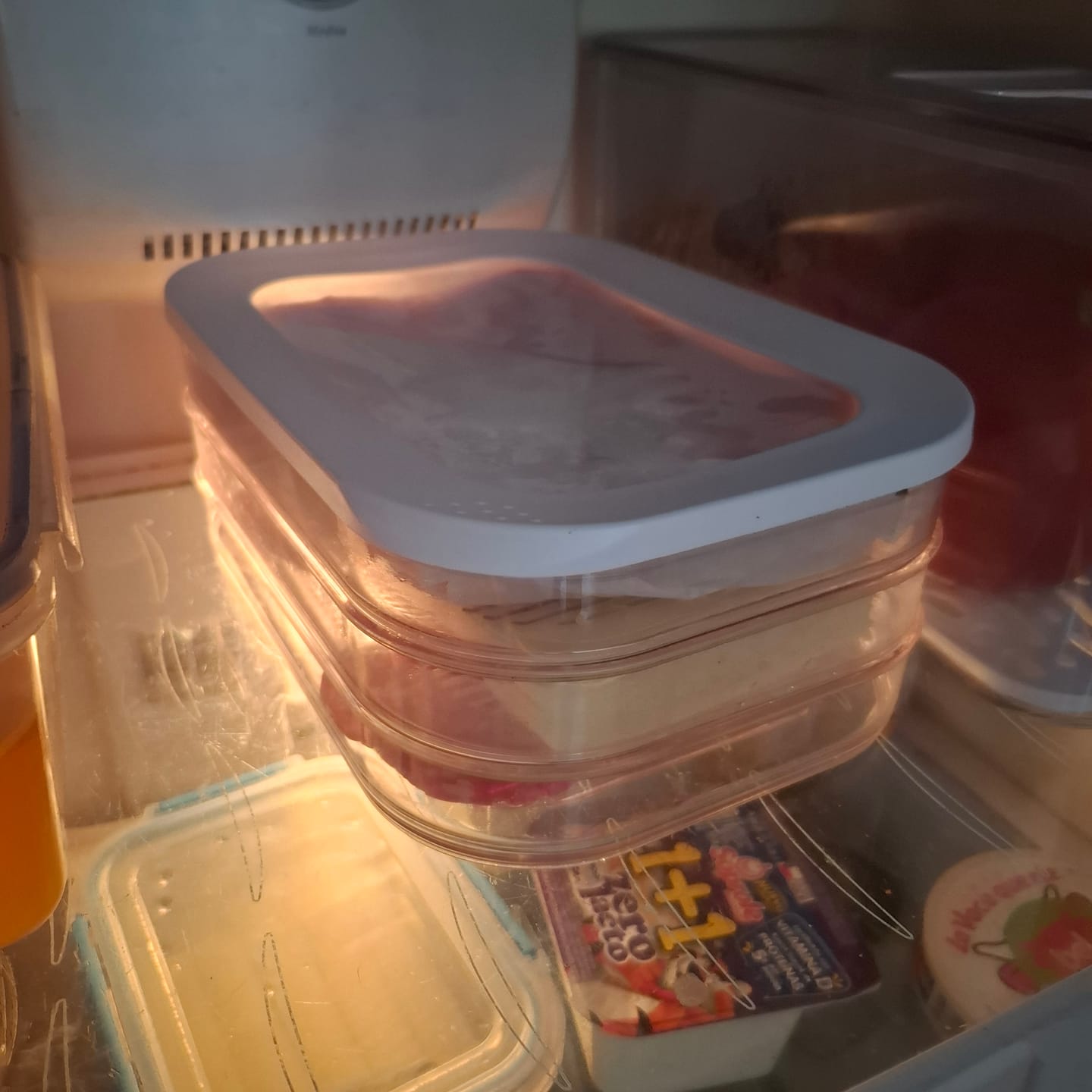 Customer photo review of Organizador Refrigerador Acrilico Recipiente Carne 3 Niveles