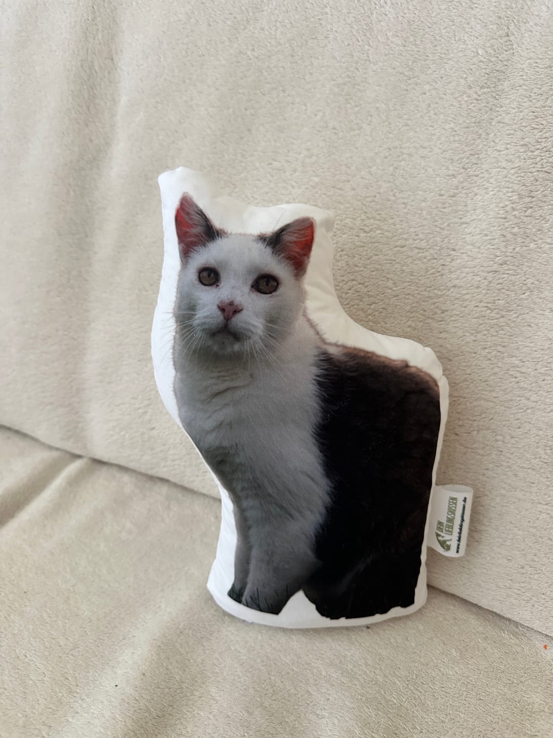 Customer photo review of Personalisiertes Katzenkissen