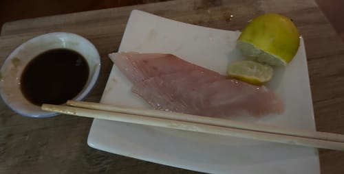 Customer photo review of Fresh Trevally Sashimi Tray