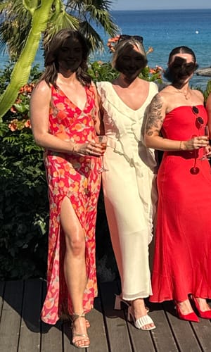 Customer photo review of RENT Rixo Moniq Fontainhas Floral Coral Dress (RRP £340)