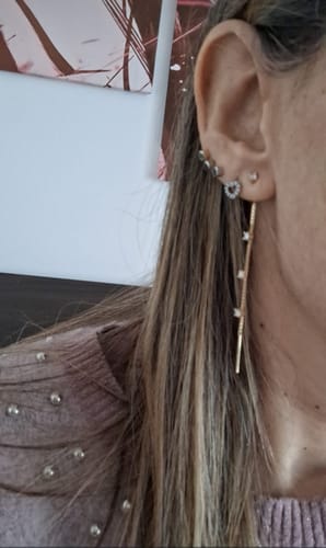 Customer photo review of Orecchini a Cascata di Zirconi