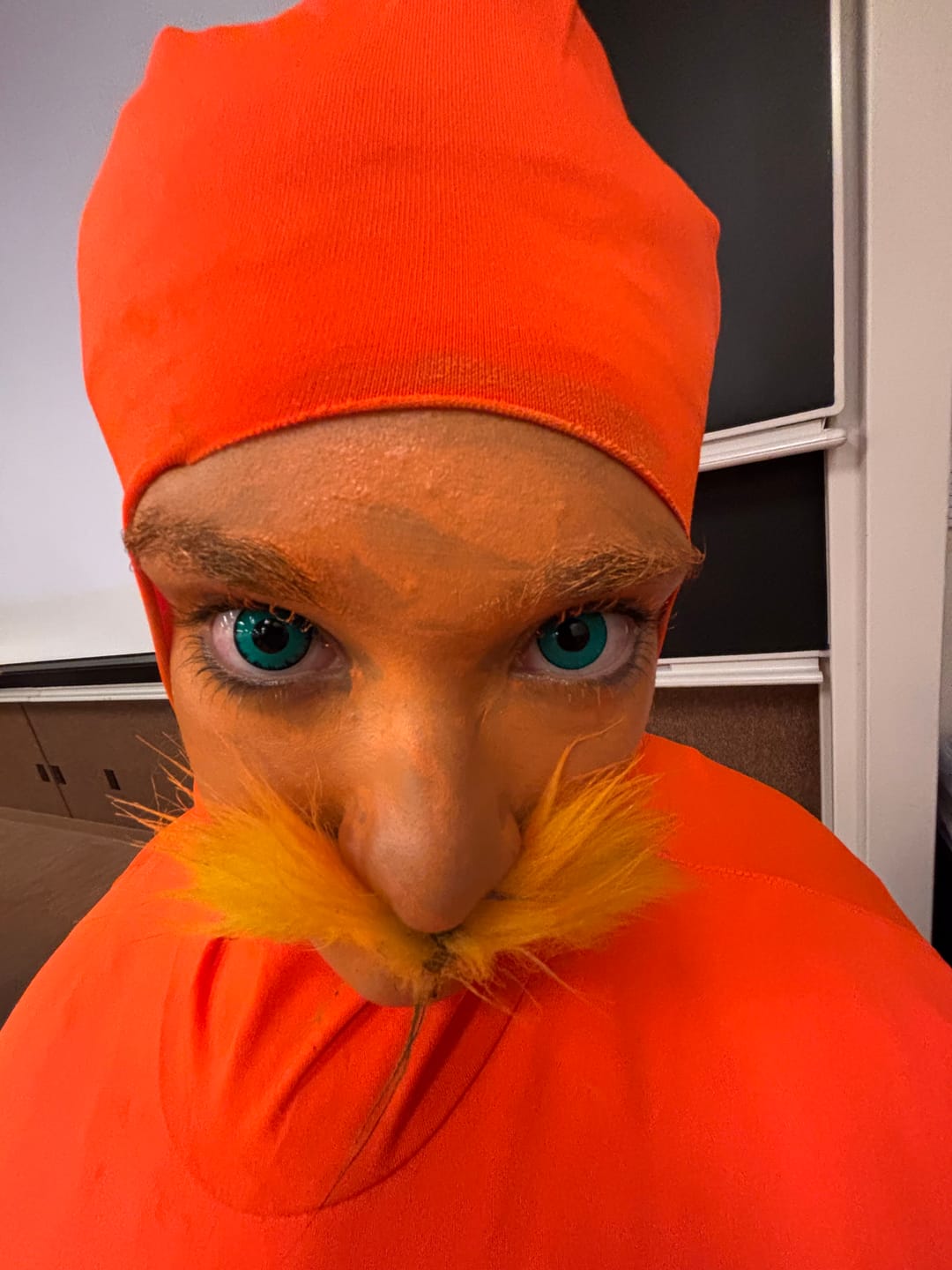 Customer photo review of Cosplay Lucifer's Eye Green Prescription Colored Contact Lenses