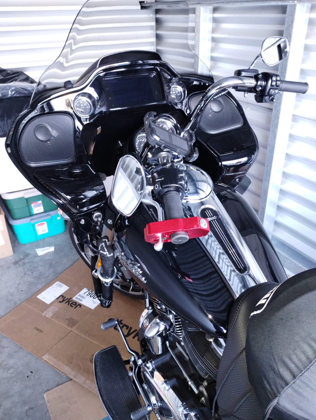 Customer photo review of Motorcycle Handlebar Lock