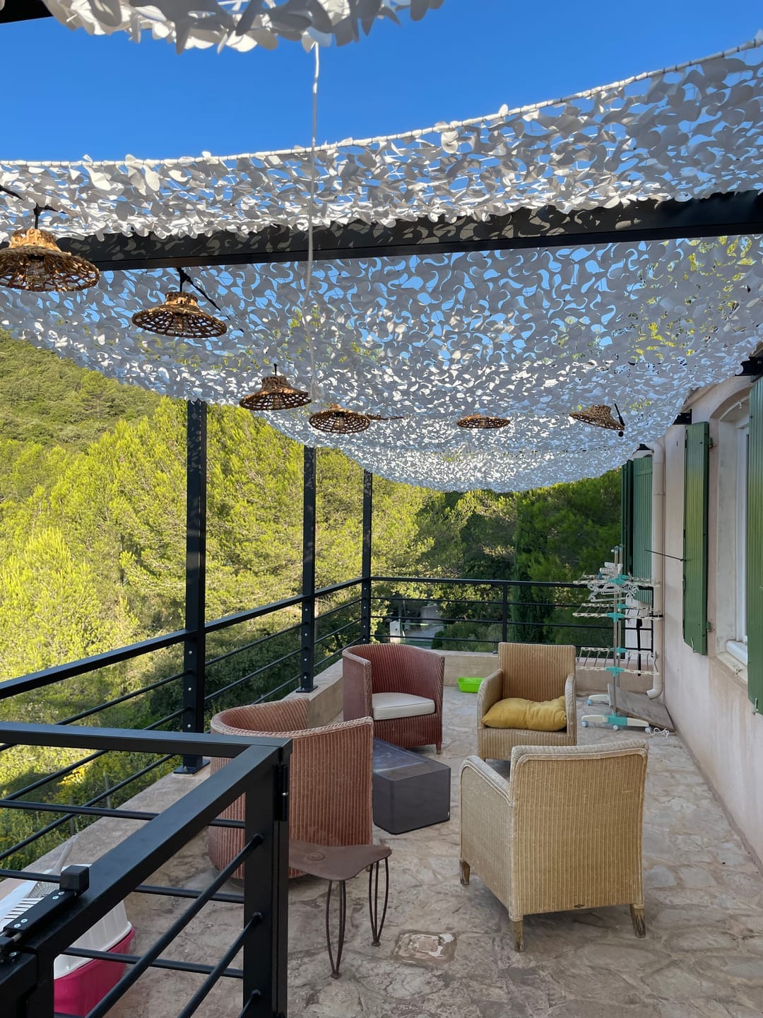 Customer photo review of White Camo Netting Sun Shade