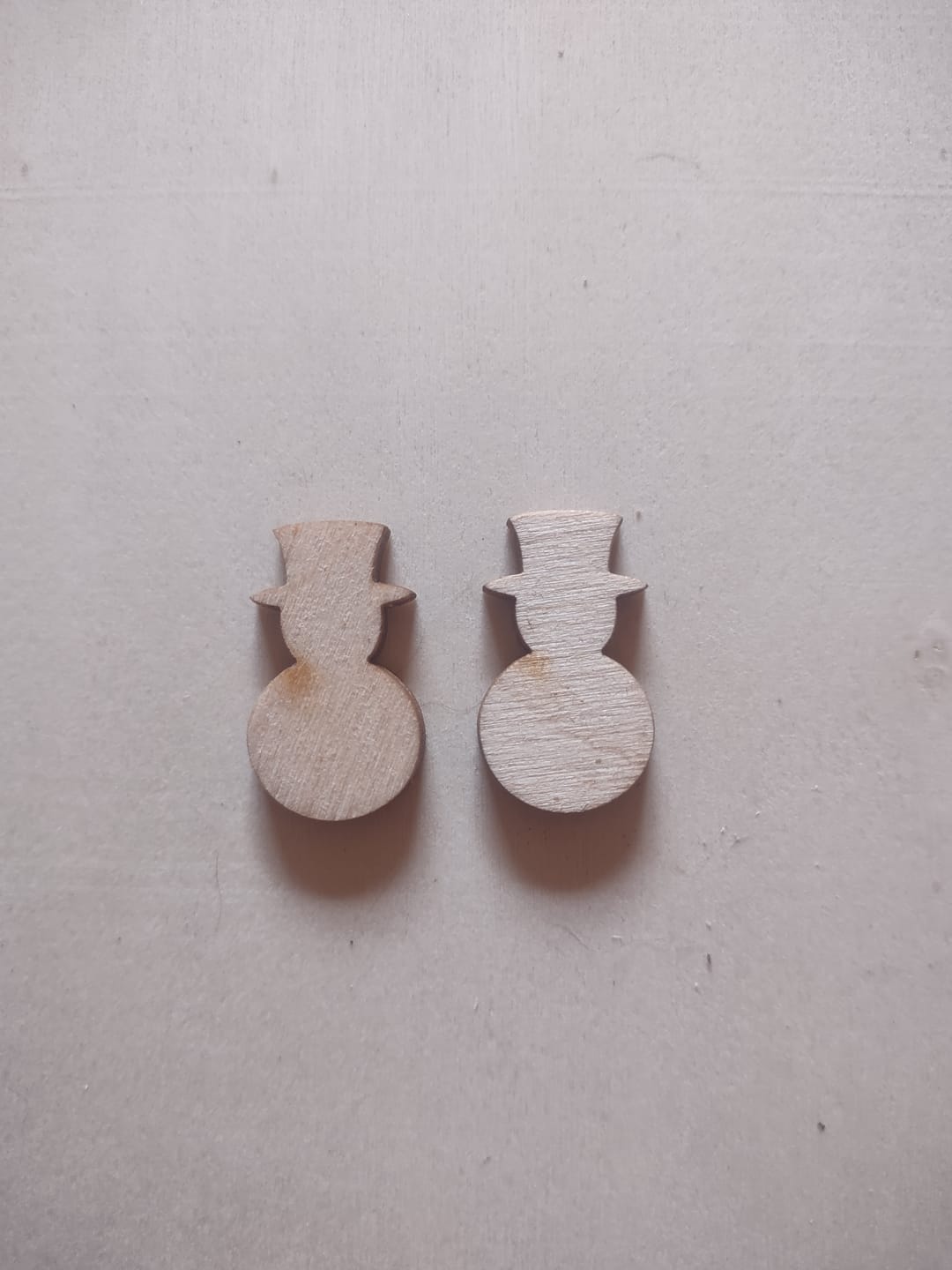 Customer photo review of Unfinished Wood Tophat Snowman Shape - Craft - up to 46" DIY