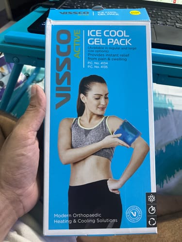 Customer photo review of Icecool Gel Pack | Re-Freezable for Instant Pain Relief & Swelling (Blue)