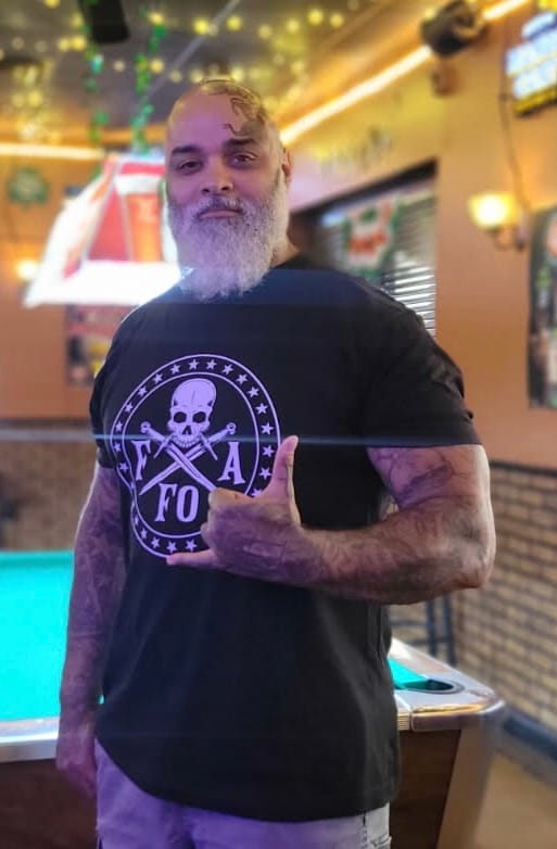 Customer photo review of FAFO Skull & Dagger T-Shirt