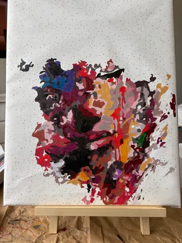 Customer photo review of Colorful Woman | Paint by Numbers