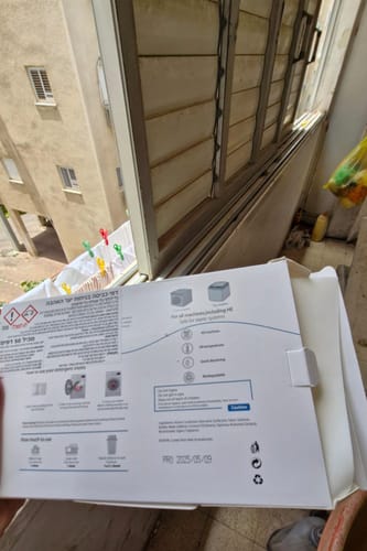 Customer photo review of דפי ניקוי כביסה אקולוגיים