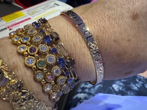 Customer photo review of 6mm Hali'a Heirloom Stacker Bangle (Baby to Adult Sizes)
