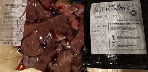 Customer photo review of Halal Beef Cubes - Kababs