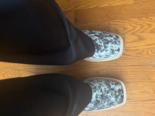 Customer photo review of Genuine Cowhide Boots - Square Toe