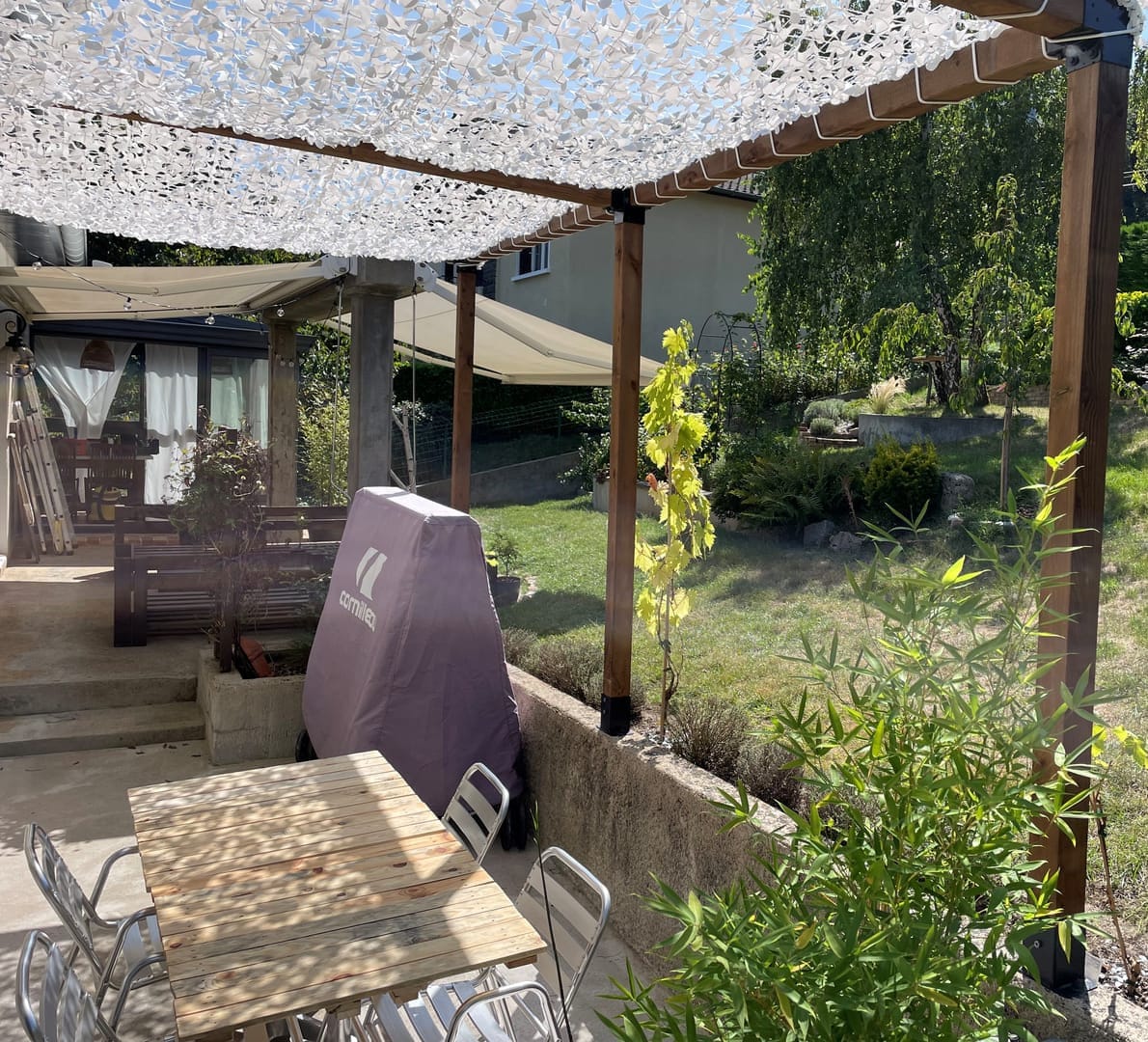 Customer photo review of White Camo Netting Sun Shade