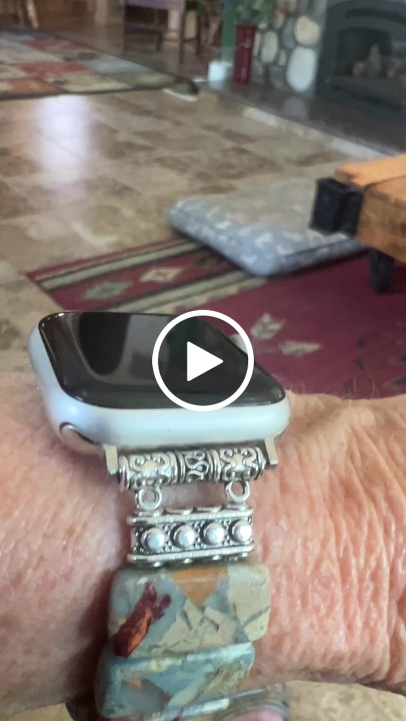 Customer video review of Earth Tibetan Jasper Stretch Apple Watch Strap